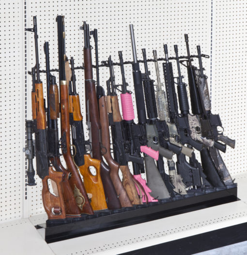 2’ 8 Rifle Deluxe Shelf Display Peg Board