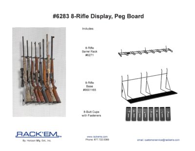 2’ 8 Rifle Wall Display Peg Board (SKU: 6283) – RACK'EM RACKS