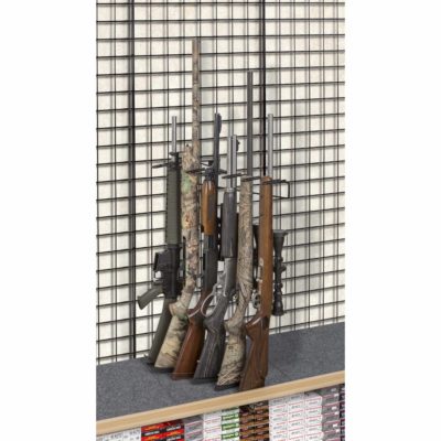1’ 6 Rifle Leans Right Display, Grid Wall