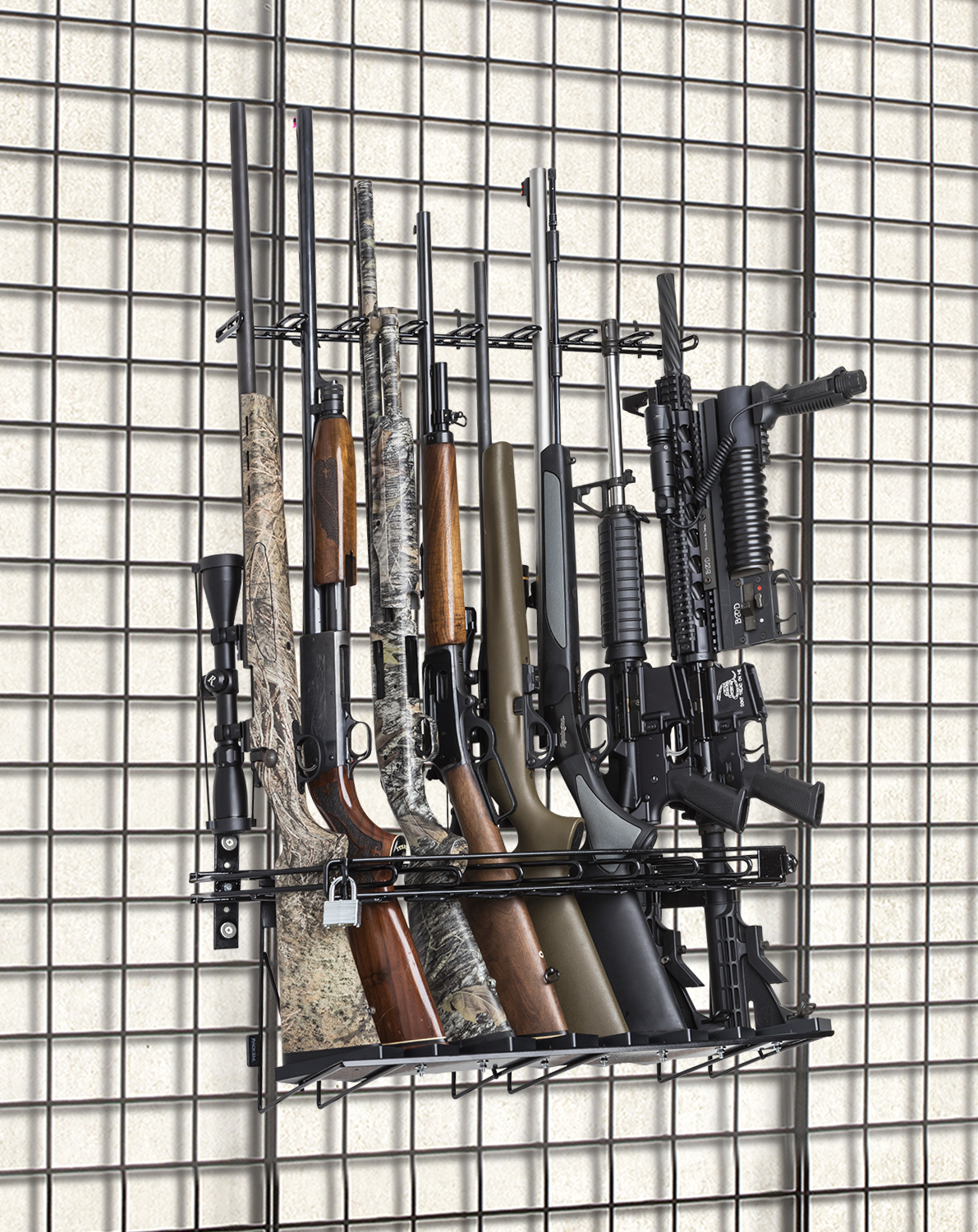 2′ 8-Rifle Grid Wall Locking Wall Display (SKU 6869 ...