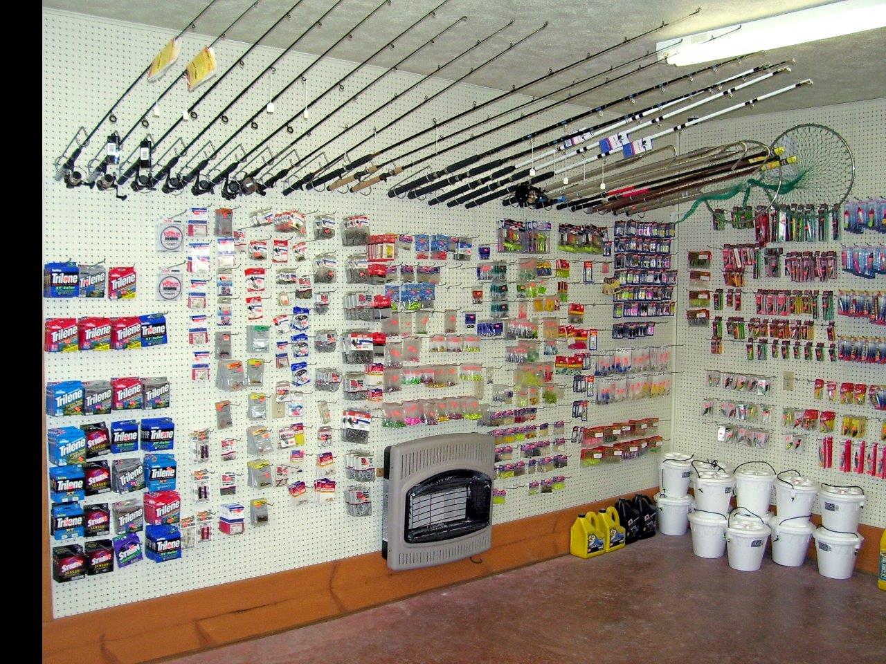 Coozie display with cafe rods, rod clips, bulldog clips, and 3m