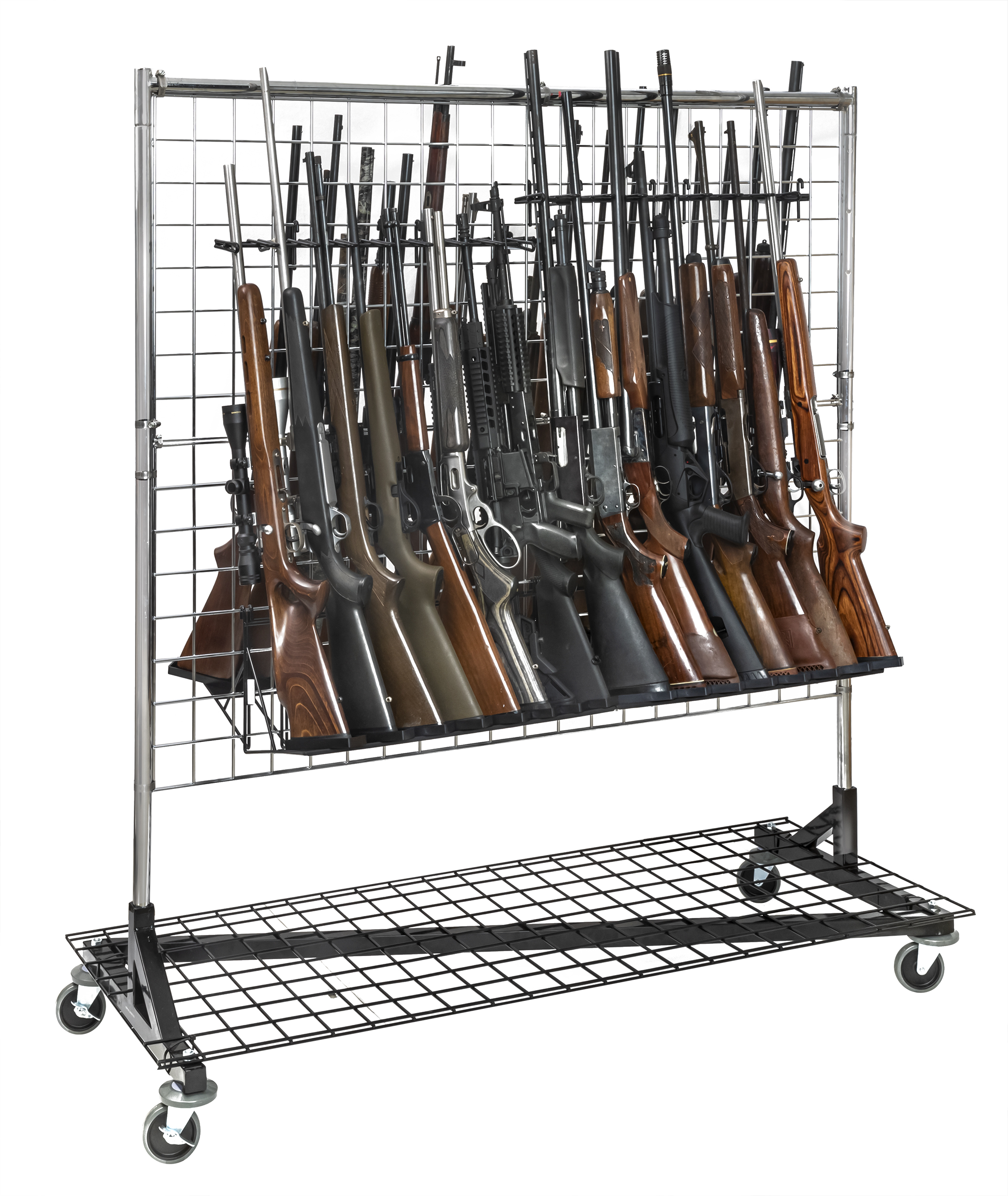 32 Rifle Rolling Display Rack – Ease in displaying and transporting ...