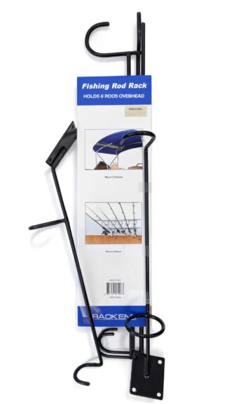 Fishing Rod Combo Set: Includes (2) EZ Rod Holders and (1) Ceiling, Wall, or Boat Top 6-Rod Holder (SKU: 7678)